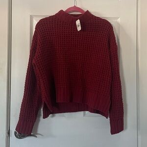 Altar'd State Rich Red Knit Sweater